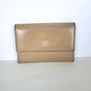 CHANEL Authentic Key Card Holder Tan Beige CC Logo Wallet Small Envelope Poor
